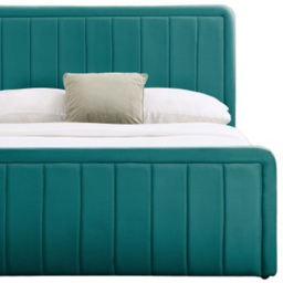 Comfy Living Double Green Brushed Velvet Ottoman Bed Frame - Wilko - thumbnail 4