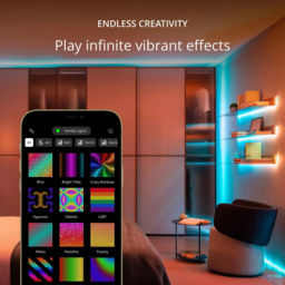 Twinkly Dots 400 RGB LED Smart Black Cable String Light 20m - Size: 6.5 x 20.5 x 18.5cm - Wilko - thumbnail 6