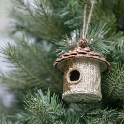 Shatchi Gold Sequin Birdhouse Ornament 3 Pack - Size: 25 x 2 x 8cm - Wilko - thumbnail 3