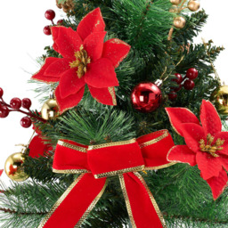 Living and Home Red Poinsettias and Pinecones Artificial Christmas Urn Filler 2 Pack - Size: 76 x 11 x 11cm - Multi - Wilko - thumbnail 5