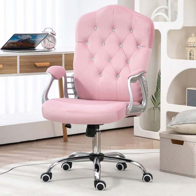 Portland Pink Adjustable Height Office Chair with Tilt Function - Size: 114 x 61 x 61cm - Wilko - image 1
