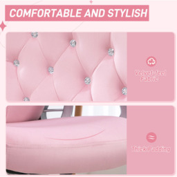 Portland Pink Adjustable Height Office Chair with Tilt Function - Size: 114 x 61 x 61cm - Wilko - thumbnail 6