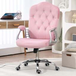 Portland Pink Adjustable Height Office Chair with Tilt Function - Size: 114 x 61 x 61cm - Wilko - thumbnail 1