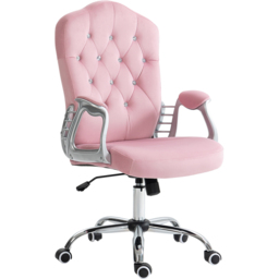 Portland Pink Adjustable Height Office Chair with Tilt Function - Size: 114 x 61 x 61cm - Wilko - thumbnail 3