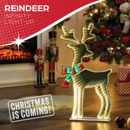 The Christmas Workshop LED Reindeer Man Infinity Light Xmas Decoration 60cm - Size: 59 x 33 x 1.5cm - Multi - Wilko - thumbnail 7