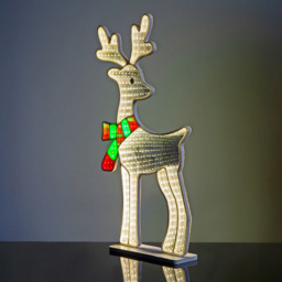 The Christmas Workshop LED Reindeer Man Infinity Light Xmas Decoration 60cm - Size: 59 x 33 x 1.5cm - Multi - Wilko - thumbnail 5