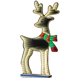 The Christmas Workshop LED Reindeer Man Infinity Light Xmas Decoration 60cm - Size: 59 x 33 x 1.5cm - Multi - Wilko - thumbnail 3