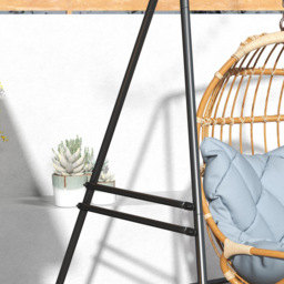 Outsunny Black Metal Hammock Egg Chair Stand - Size: 1 Seater - Wilko - thumbnail 4