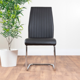 Furniturebox Copeland Fontana Marble Effect 2 Seater Dining Set White Black and Chrome - Wilko - thumbnail 5