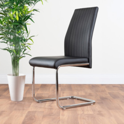 Furniturebox Copeland Fontana Marble Effect 2 Seater Dining Set White Black and Chrome - Wilko - thumbnail 4