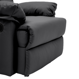 Living and Home Black Tufted Faux Leather Recliner with Control Switch - Size: Single - Wilko - thumbnail 5