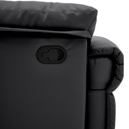 Living and Home Black Tufted Faux Leather Recliner with Control Switch - Size: Single - Wilko - thumbnail 6