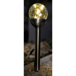 Luxform Conga Globe LED Garden Solar Spike Light - Size: 7.9 x 7.9 x 38.5cm - Silver - Wilko - thumbnail 5