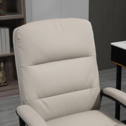 Portland Light Grey PU Leather Swivel Office Chair - Size: 64 x 69 x 118cm - Wilko - thumbnail 5