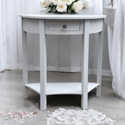 Acacia Home Art Deco Single Drawer Moonstruck Grey Console Table - Size: 80 x 80 x 35cm - Wilko - thumbnail 4