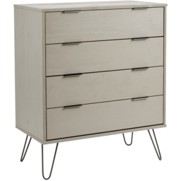 Home Source Acadia 4 Drawer Grey Chest of Drawers - Wilko - thumbnail 3