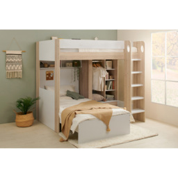 Flair Hampton White and Oak L Shape Bunk Bed - Size: Single - Wilko - thumbnail 7