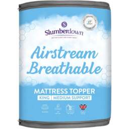 Slumberdown King Airstream Mattress Topper - White - Wilko