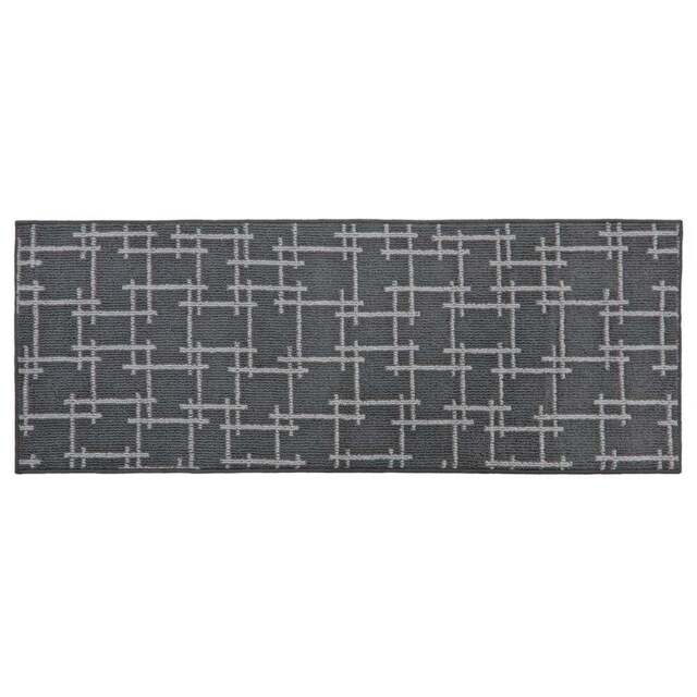JVL Vector Grey Indoor Washable Runner 57 x 150cm - JVL Homewares - Wilko - image 1