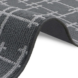 JVL Vector Grey Indoor Washable Runner 57 x 150cm - JVL Homewares - Wilko - thumbnail 5