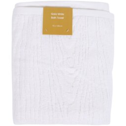 Gaia Bath Towel White - Wilko - thumbnail 1