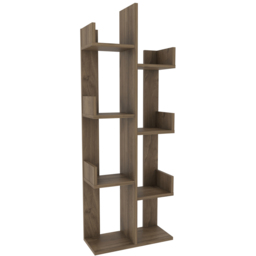 Decorotika Lui 8 Shelf Walnut Tall Tree Style Bookshelf - Size: 137 x 50 x 22cm - Brown - Wilko - thumbnail 3