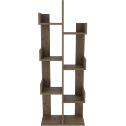 Decorotika Lui 8 Shelf Walnut Tall Tree Style Bookshelf - Size: 137 x 50 x 22cm - Brown - Wilko - thumbnail 5