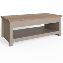 GFW Lancaster Grey Lift Up Coffee Table - Size: 47 x 105 x 42cm - Wilko - thumbnail 3
