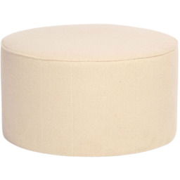 Desser Furniture Large Round Latte Boucle Fabric Pouffe - Size: 45 x 83 x 83cm - Cream - Wilko - thumbnail 3