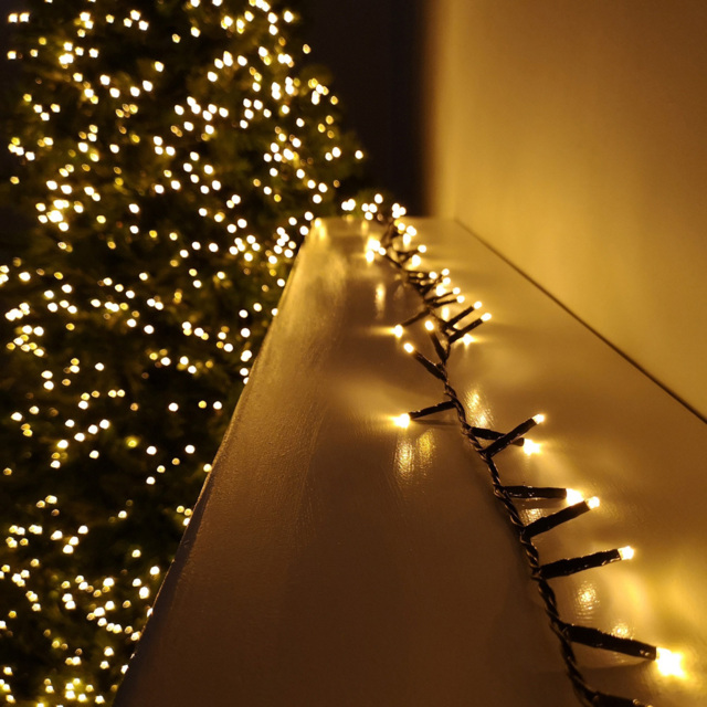 Samuel Alexander 3000 Vintage Gold LED Multi-Function Green String Light 75m - Size: 5 x 7500 x 5cm - Wilko - image 1