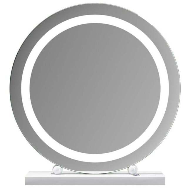 Jack Stonehouse White Lucille Hollywood Frameless Vanity Mirror with LED Strip - Size: 40 x 40cm - Wilko - image 1