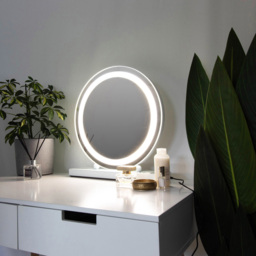 Jack Stonehouse White Lucille Hollywood Frameless Vanity Mirror with LED Strip - Size: 40 x 40cm - Wilko - thumbnail 3