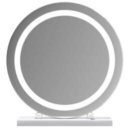 Jack Stonehouse White Lucille Hollywood Frameless Vanity Mirror with LED Strip - Size: 40 x 40cm - Wilko - thumbnail 1