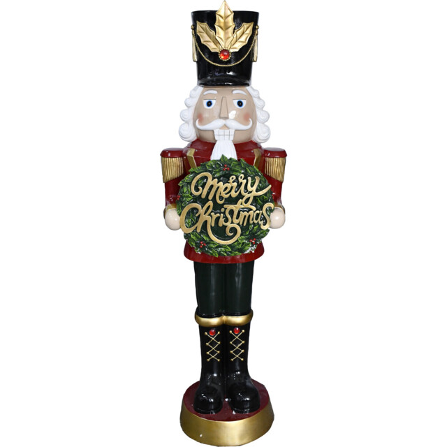 LED Traditional Wreath Nutcracker Multicolour - Sleigh Bells Ring - Wilko - image 1