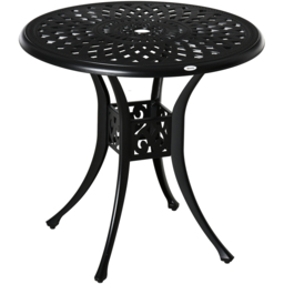 Outsunny Round Antique Cast Aluminium Bistro Table - Size: 2 Seater - Black - Wilko - thumbnail 3