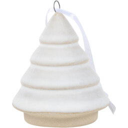 Pack of 4 Ceramic Christmas Trees - White - Wilko - thumbnail 4