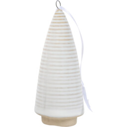 Pack of 4 Ceramic Christmas Trees - White - Wilko - thumbnail 5