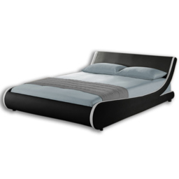 Home Detail Galactic King Size Black and White Faux Leather Bed Frame - Wilko - thumbnail 3