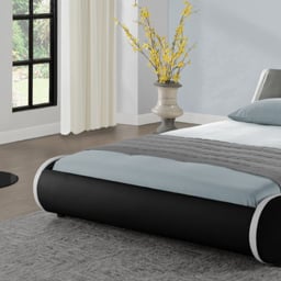 Home Detail Galactic King Size Black and White Faux Leather Bed Frame - Wilko - thumbnail 5