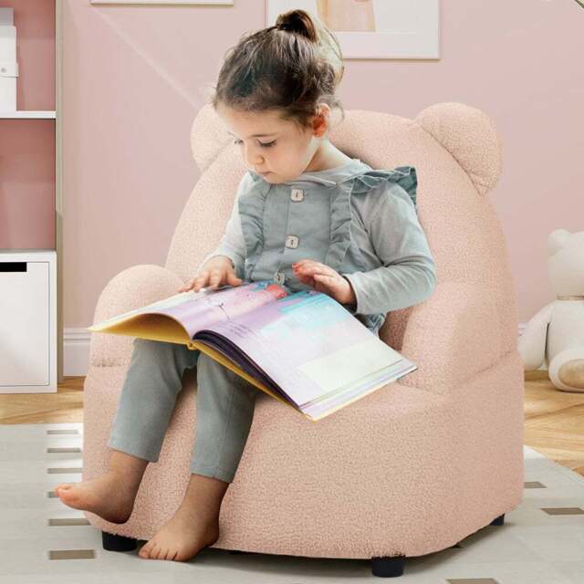 AIYAPLAY Pink Bear Shaped Kids Armchair - Wilko - image 1