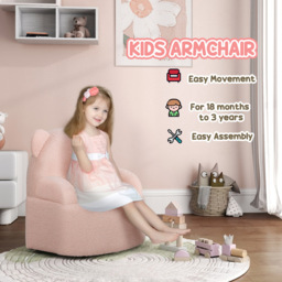 AIYAPLAY Pink Bear Shaped Kids Armchair - Wilko - thumbnail 7