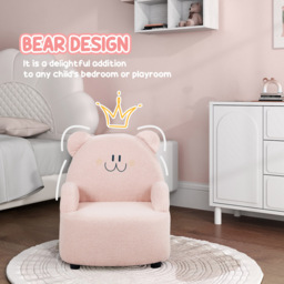 AIYAPLAY Pink Bear Shaped Kids Armchair - Wilko - thumbnail 6