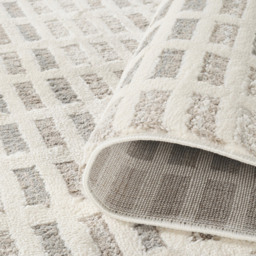 Desire Rugs Mabel Stone Grid Design Rug 200 x 290cm - Size: 290 x 200 x 1.3cm - Grey - Wilko - thumbnail 5
