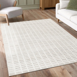 Desire Rugs Mabel Stone Grid Design Rug 200 x 290cm - Size: 290 x 200 x 1.3cm - Grey - Wilko - thumbnail 6