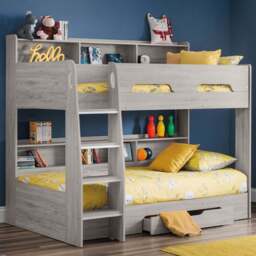 Julian Bowen Orion Grey Oak Single Drawer Bunk Bed - Wood - Wilko - thumbnail 1