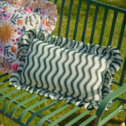 Furn Summer Solstice Green Wiggly Stripe Cushion 30 x 50cm - Wilko - thumbnail 3