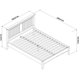 Bentley Designs Hampstead Double Oak and Ivory Bedstead - Cream - Wilko - thumbnail 4
