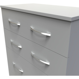 Crowndale Avon 4 Drawer Dusk Grey Deep Chest of Drawers Ready Assembled - Wilko - thumbnail 6