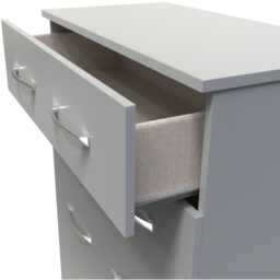 Crowndale Avon 4 Drawer Dusk Grey Deep Chest of Drawers Ready Assembled - Wilko - thumbnail 7