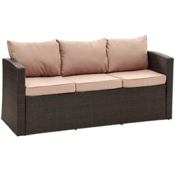 Home Detail Paloma 5 Seater Brown Rattan Sofa Set - Wilko - thumbnail 6
